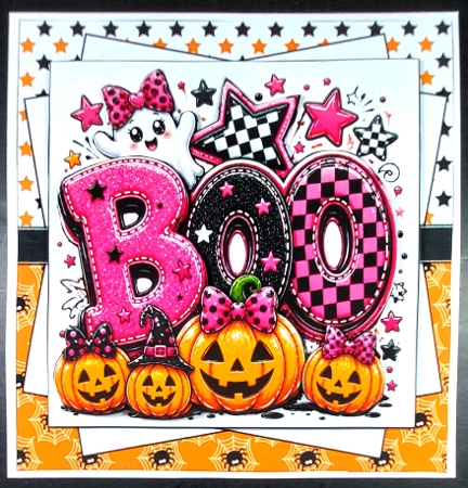 6x6 Halloween BOO choice of four mini kit by Linda Short