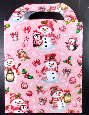christmas pink snowman by Linda Short