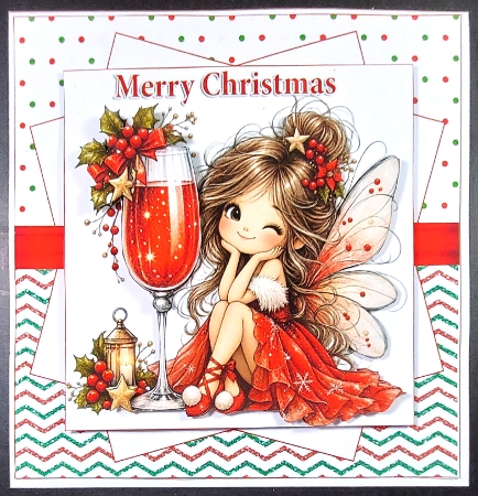 7x7 Christmas cocktail fun choice of four mini kit by Linda Short