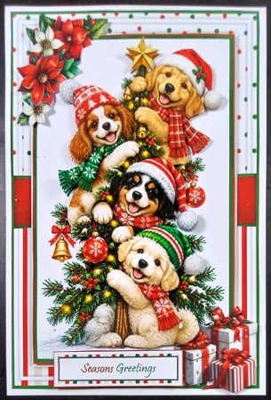 Whimsical Christmas Pups Stack Mini Kit  by Linda Short