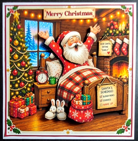 Santa wakes with a cheer by Linda Short