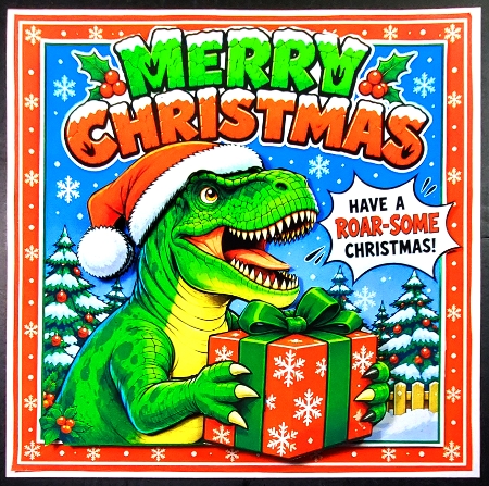 T-Rex Santa Mini Kit by Linda Short