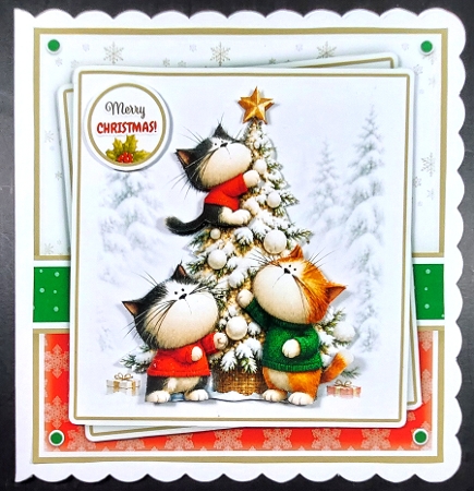 Kitten Christmas Frolics Mini Kit by Linda Short