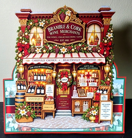 Christmas Wine Shop Tent Card Mini Kit by Linda Short