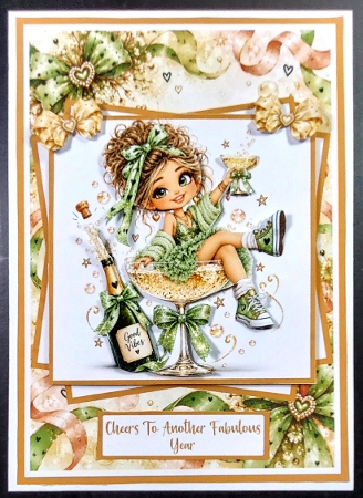 Champagne Girl #2 Mini Kit 5x7 (3) by Linda Short