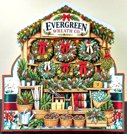 Farmers Market - Evergreen Wreaths Tent Card Mini Kit by Linda Short
