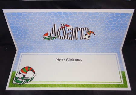 Xmas Adam Football Matching Large Dl Insert by Linda Short