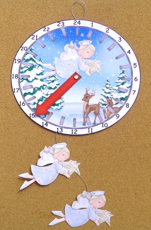 A Little Deer Advent Calendar Clock by Linda Short