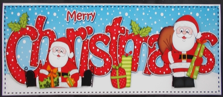 Large Dl Christmas Santa 3D Decoupage by Linda Short