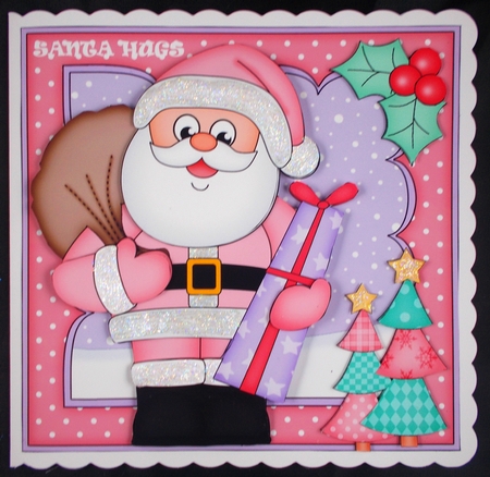 8x8 Xmas Santa Mini Kit 3D Decoupage by Linda Short