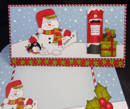 Christmas Snowman Postbox Money or Gift Wallet Card Kit by Linda Short