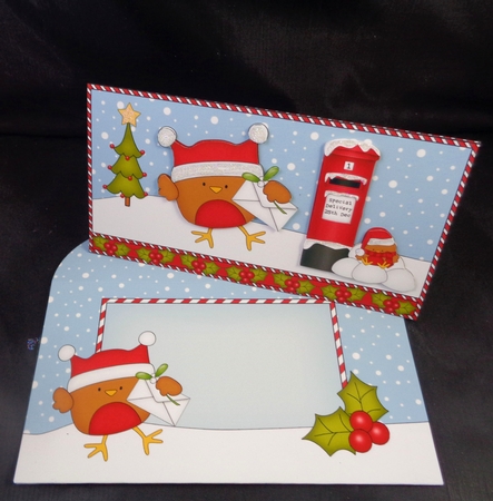 Christmas Bobbin Robin Money or Gift Wallet Card Kit by Linda Short