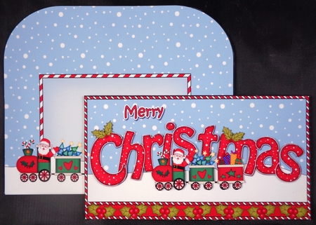 Xmas Santa Train Money or Gift Wallet Card Kit by Linda Short