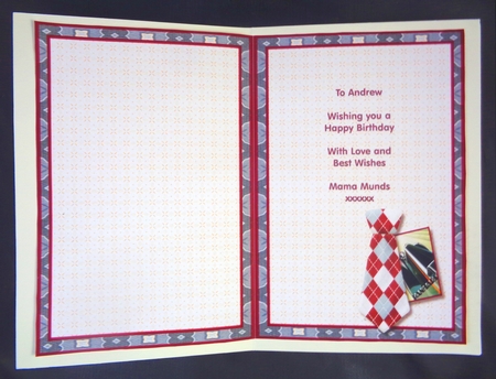 Insert Male Card Necktie by Linda Short