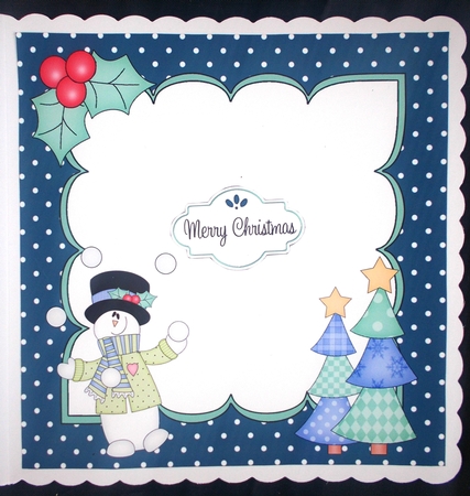 8x8 Christmas Snowman Rio's Snowballs Mini Kit 3D Decoupage by Linda Short