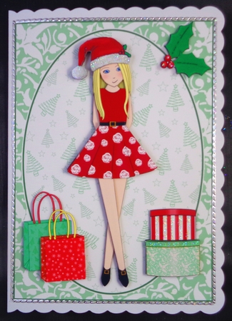 Christmas Shopping Boxes and Bags Blonde Decoupage by Linda Short