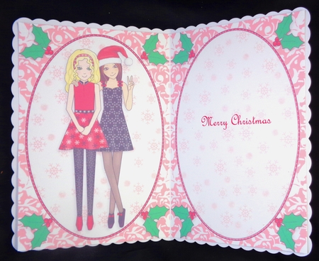Christmas Party Girls A5 Insert by Linda Short