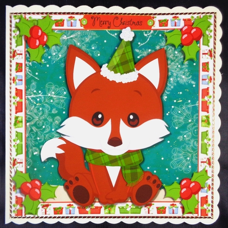 Adorable Festive Fox 8x8 Mini Kit by Linda Short