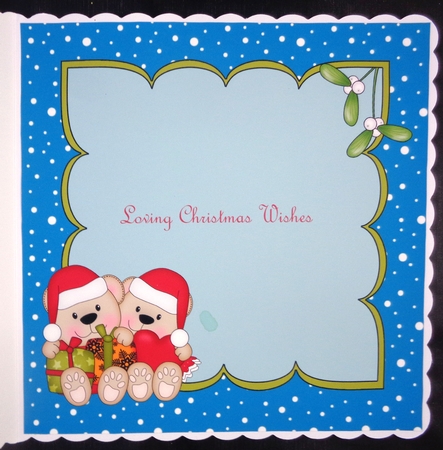 8 x 8 Christmas Livvy Bear Love Insert by Linda Short