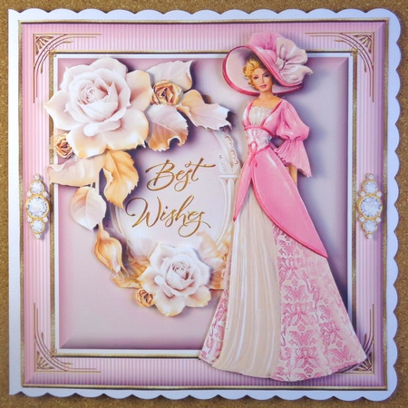 Gracious Victorian Lady Card Topper 1 by Linda Short