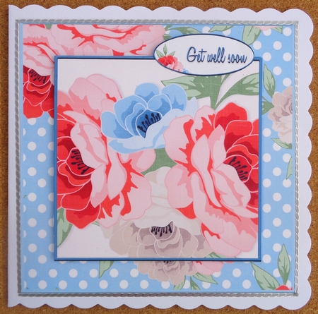 Card Topper Blue Pattern 103 by Linda Short