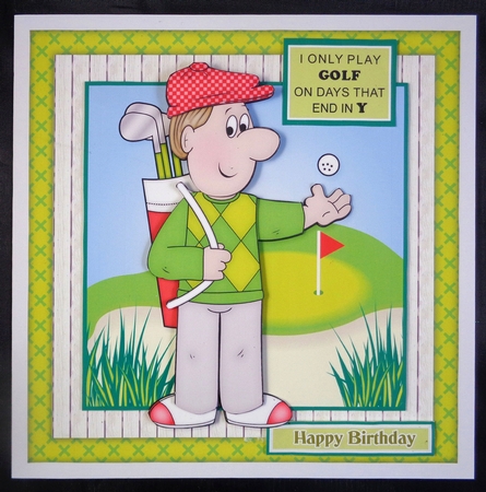 Golfing Dave Mini Kit Birthday Fathers Day by Linda Short