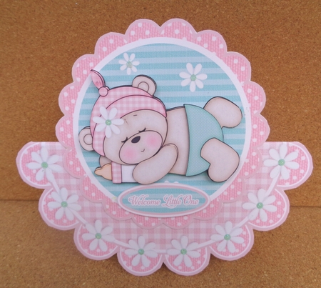 New Baby Sleeping Bella Rocker Card Mini Kit by Linda Short
