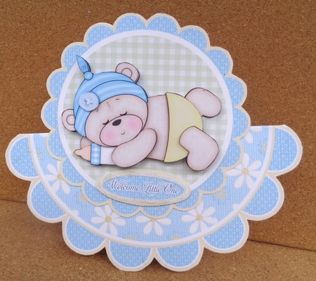 New Baby Sleeping Barclay Rocker Card Mini Kit by Linda Short