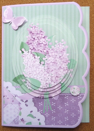 Lilac Time - Scallop Edged Card Mini Kit by Linda Short