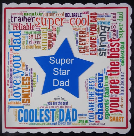 Dad Words Card - Fathers Day,  Birthday, Any Occasion by Linda Short