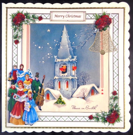 Christmas Carols Vintage Topper by Linda Short