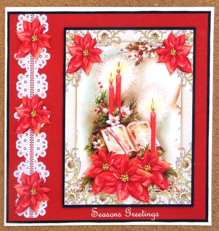 Christmas Bible & Poinsettias by Linda Short