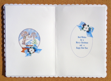 Snow globe Christmas church insert by Linda Short