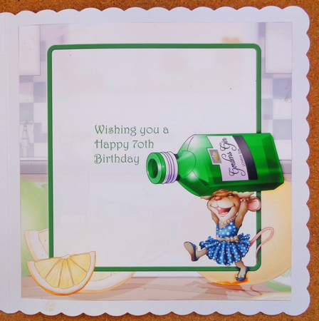 Mrs Gin Mouse 8x8 Insert by Linda Short