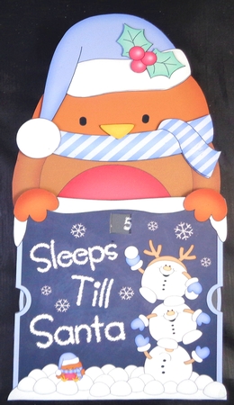 On the Shelf Sleeps Till Santa Card Kit - Christmas Bobbin Robin by Linda Short