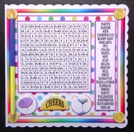WORDSEARCH   COCKTAILS by Linda Short