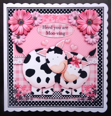 COW 8x8 Card Front Sheet 6 by Linda Short