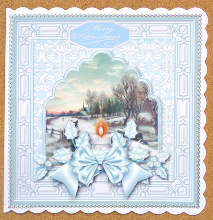 Romantic Snowscene in fancy frame by Linda Short
