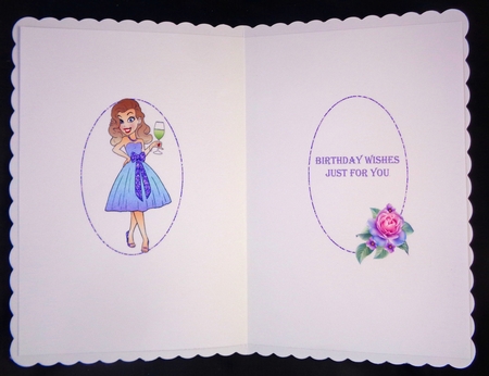 Girls and sparkly glitter insert by Linda Short