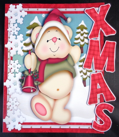 Over the Edge , Cute Jingle Bear  by Linda Short