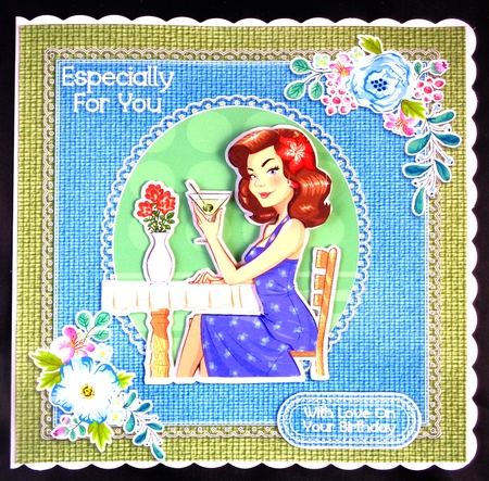 Lady With Cocktail Minikit by Linda Short