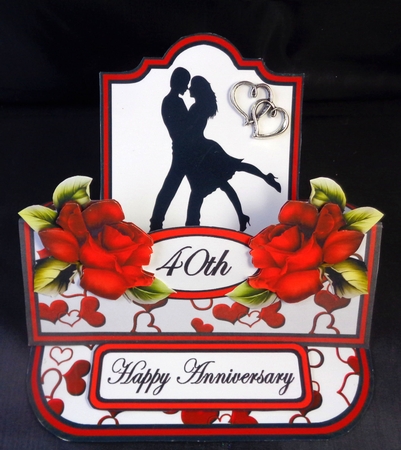 Easel pop-up Red Roses by Linda Short