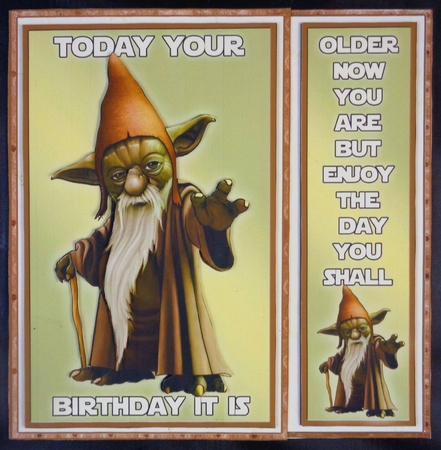 Older Now You Are Asymmetric Birthday Card Kit by Linda Short
