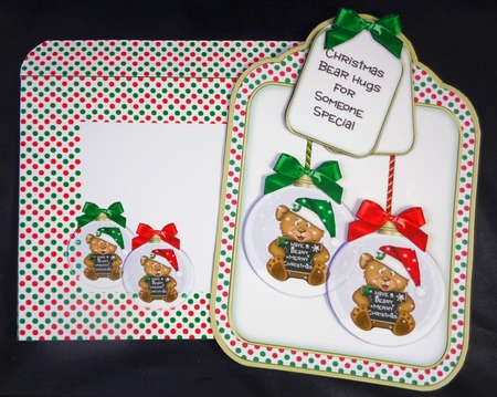 Beary Merry Christmas Tag Shaped Card Kit by Linda Short