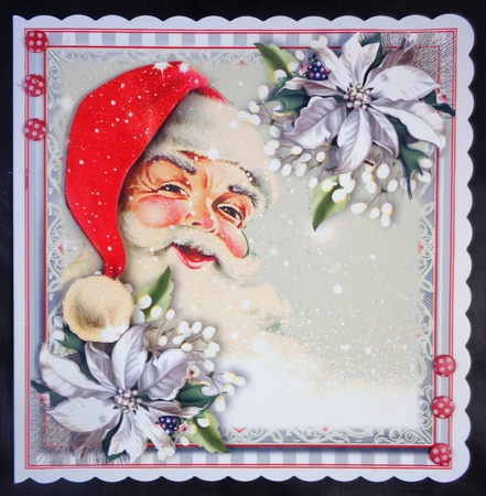 Santa Card Front Kit by Linda Short