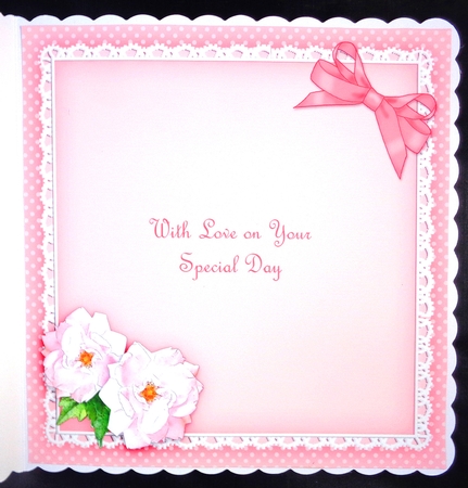 8x8 A Touch of Elegance Roses Pearls and Lace matching insert by Linda Short