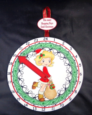 born to shop advent calendar clock by Linda Short