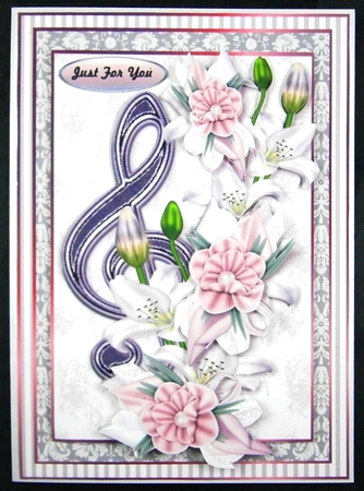 Music Vintage Flowers by Linda Short
