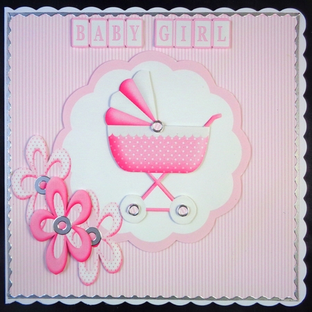 Welcome Little Baby Girl 8x8 by Linda Short