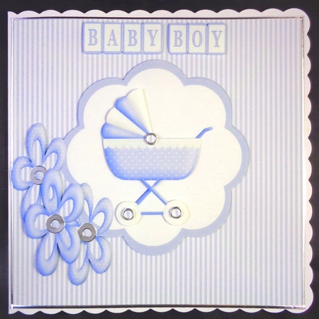 Welcome Little Baby Boy 8x8 by Linda Short